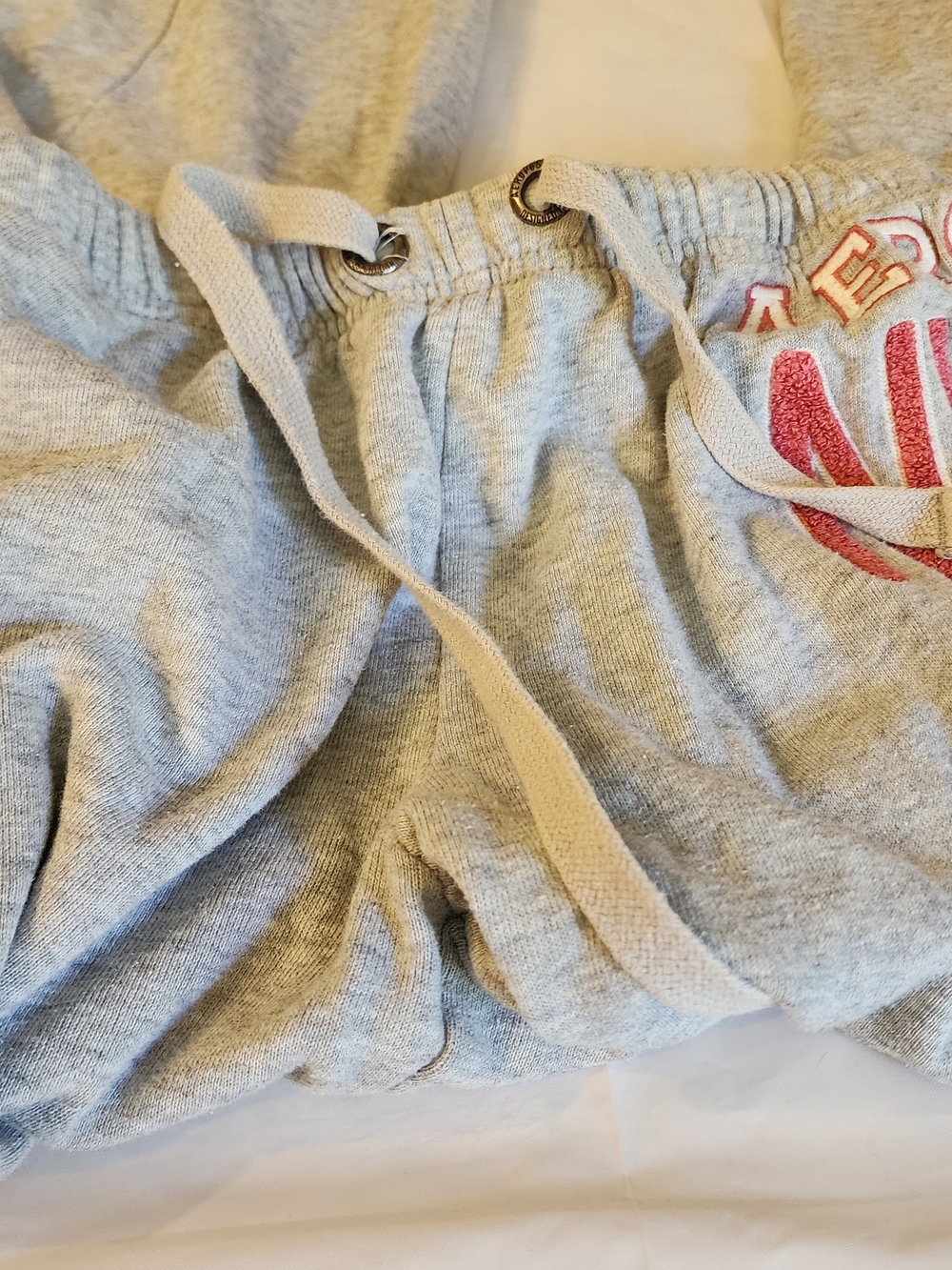 Kids Gray Drawstring Sweatshorts with Red Accent